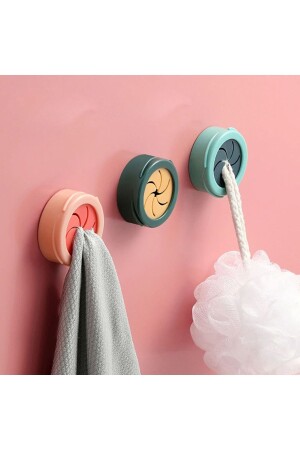 4-teiliger selbstklebender Handtuchhalter, Stoffhalter, Küche, Badezimmer, Waschbecken, Organizer, Rosa - Omilife