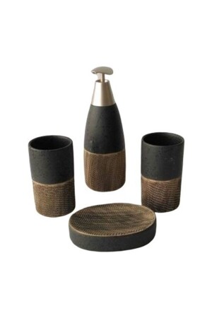 4-teiliges Luxus-Badezimmerset aus Keramik 8699975610301 - Fame Kıtchen