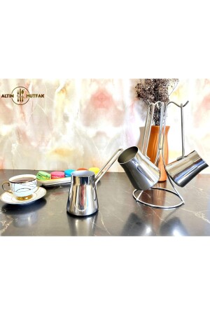 4-teiliges Luxus-Pyramiden-Kaffeekannen-Set aus Edelstahl - Doca
