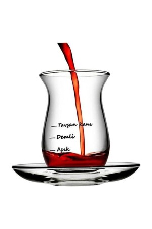 4-teiliges Teeservice Teetasse Kaninchenblut Fma306189 96029 - Paşabahçe