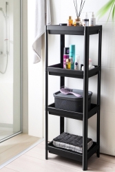 4 Tiers Bathroom Shelf Unit Towel Holder Organizer Shampoo Holder Towel Holder Organizer 1016 - greenfor evlife