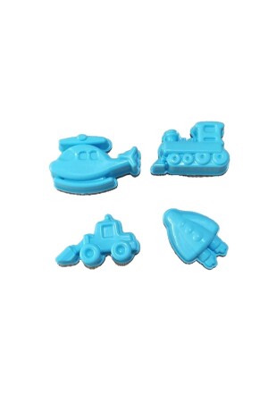 4 Vehicle Kinetic Sand Molds (HELICOPTER-TRAIN-UFO-TRACTOR) - Apiko Shop