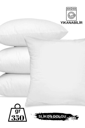 4 Washable Silicone Filled Cushion Pillows - 350 gr - Nakkısh