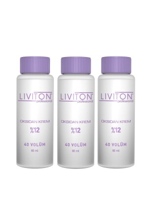 40 Volume 12% Mini Oxidant Cream 3 X 60ml - Liviton Professional