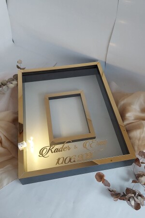 40 x 50 cm großer schwarz-goldener Fotorahmen mit Abschnitten! - Verda Çerçeve