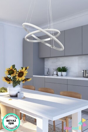 40-30 Beyaz Işık Modern Ledli Avize - Harnelli