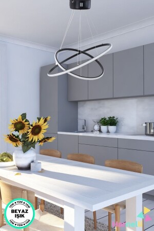40-30 Beyaz Işık Modern Ledli Avize - Harnelli
