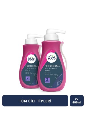 كريم تجفيف مكنز المهنية لجميع أنواع الجلد 400 مل X2 - Veet