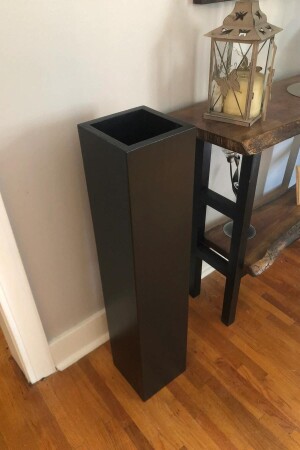 40cm Tall Black Wooden Vase - Wedding and Home Decoration - Alyones
