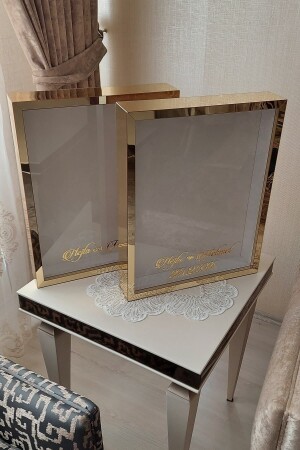 40x50 Cm Gold Coated Rose Memory Frame! - Verda Çerçeve