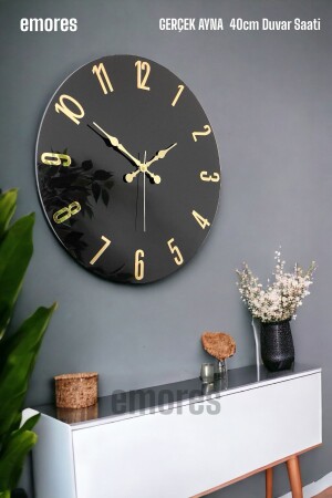 41 Cm Real Mirror Plexiglass Figure Decorative Wall Clock - Emores