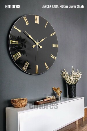 41 Cm Real Mirror Plexiglass Figure Decorative Wall Clock - Emores