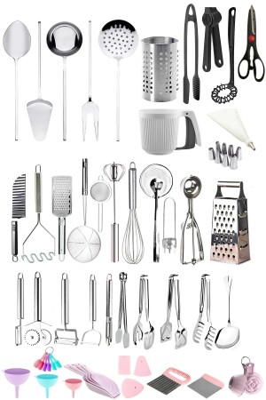 41 Piece Serving Presentation Scoop Set Kitchen Tools Dowry Set Kitchen Utensils Serving Tongs Assortment T090498S109 - Mirilliahome