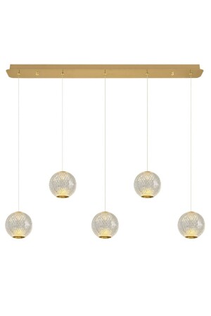 4134-5as-03 5-Piece Mercury Row Pendant Lamp Chandelier Yellow 4134-5AS,03 - Özcan Aydınlatma