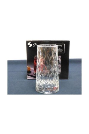 420855 Glass Soft Drink Leafy 4 Pcs P9673S8318 - Paşabahçe