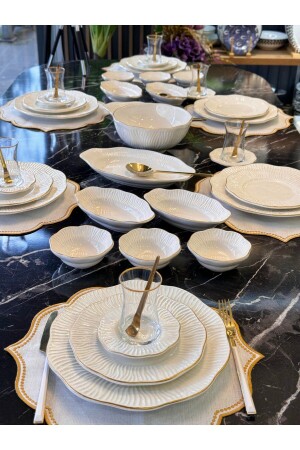 43 Piece Artemis Gold Istanbul Breakfast Set - Onedekor