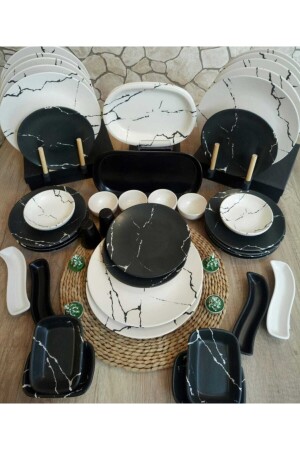 43 Piece Breakfast Set for 12 Persons Marble Pattern 111111kr - Bera