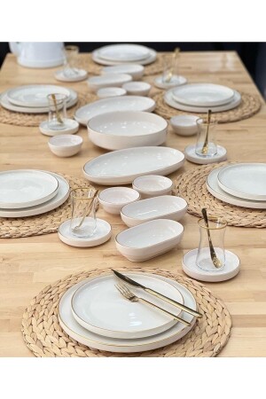 43 Piece Modern Gold Istanbul Breakfast Set - Onedekor