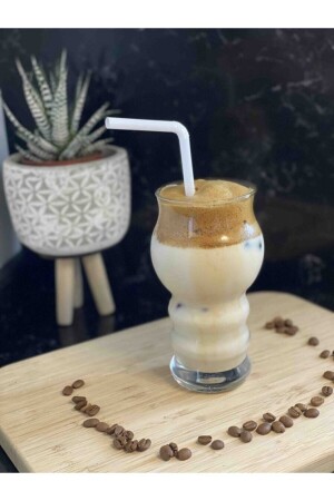 435cc. 4-teiliges Latte- und Latte-Machiato-Glas. eins. Hochwertiges Original-Glasprodukt. MADAME LUDA HOME COLLECTION 4 STÜCK - Paşabahçe