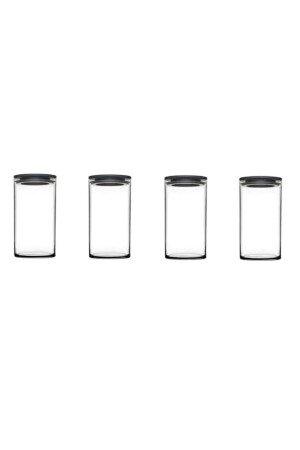 43736 Vacuum Glass Jar - Glass Food Storage Container 4 Pieces Gray pb43736-9 - Paşabahçe