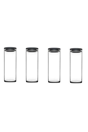 43756 Vacuum Glass Jar - Glass Food Storage Container 4 Pieces Gray 1230 Cc pb43756-5 - Paşabahçe