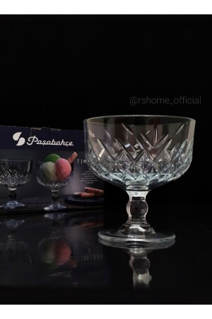 440211 Footed Ice Cream and Magnolia Bowl - 6 Pieces - Paşabahçe