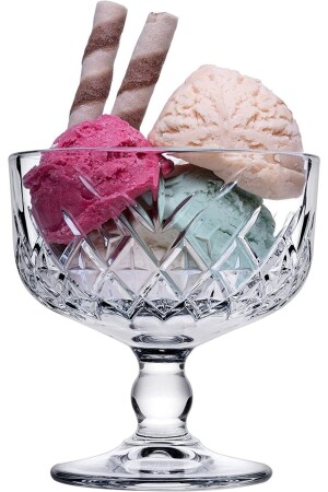440211 Timeless 2-Piece Ice Cream Dish with Foot Magnolia Presentation Snack Bowl ICECREAM5405 - Paşabahçe