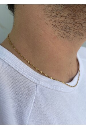 45 Cm Gold Color Unisex Steel Thin 45 Cm Stud Necklace dop10569969igo - KİLİGİSTANBUL