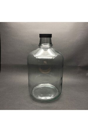 4500 Cc Cam Damacana - 4,5 Litre Cam Şişe - Siyah Kapaklı - Sebile Uyumlu Boş Cam Damacana 47siyahdamacana - Pause Art Home