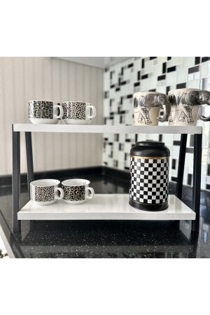 45cm White Countertop Shelf Spice Rack Coffee Corner Shelf Kitchen Bathroom Shelf - Dekokap