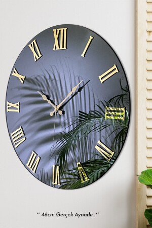 46 Cm Real Mirror Plexiglass Figure Decorative Wall Clock WITH MIRROR - EMORES