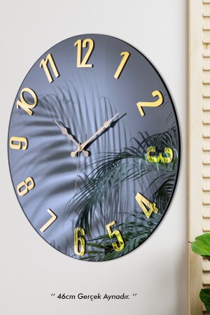 46 Cm Real Mirror Plexiglass Figure Decorative Wall Clock WITH MIRROR - EMORES