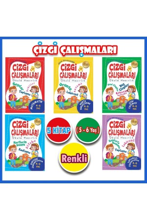 4–6 Jahre alte Vorschul-Line-Studies-Set, 5 Bücher - Harika Kitap