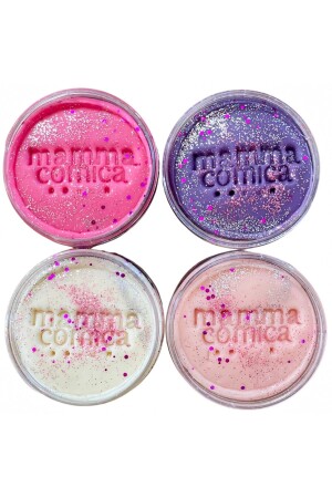 4er Pack Glitzerspielknete 4*130 gr - Mammacomicadough