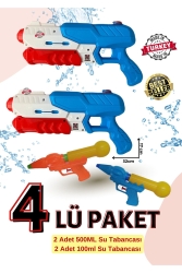 4LU SU TABANCASI OYUNCAK 2ADET 500ML 2 ADET 100ML 4LUZANUR - zanur