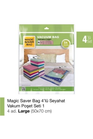 كيس الفراغ من قطعة 4 من طراز MNZ-1 8697623589542 - Magic Saver Bag
