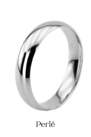 4mm Domed Classic Wedding Ring, Silver Wedding Ring, 925 Sterling Silver Engagement Ring 4MMBOMBE - Perle Takı