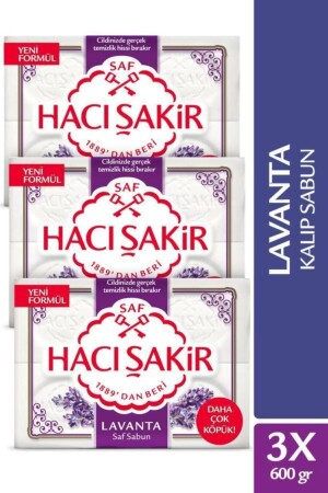 مـنـز - لافندـر صـابون تقليدي نقي 4x150 جـر × 3 قطع 86934950545223 - Hacı Şakir