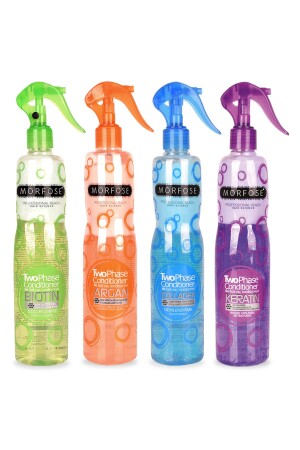 4x400ml Dual Phase Blow Dry Water with Keratin + Biotin + Argan + Collagen - Morfose
