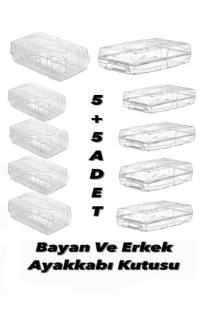 5 5 Men's and Women's Shoe Storage Box Set 5 each - - Bayev
