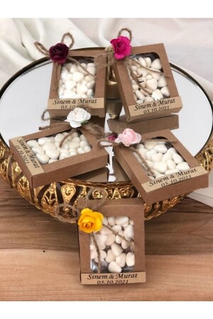 5 Adet Söz Nişan Nikah Kına Düğün Hediyeliği Kuran Hatırası Sünnet Mevlüt Kalpli Şeker - Masalsı Concept