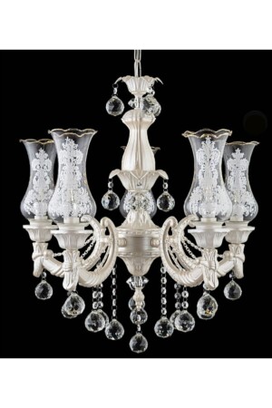 5 Arm Classic Stone Living Room Chandelier K01SEDEF - KEREM AVİZE
