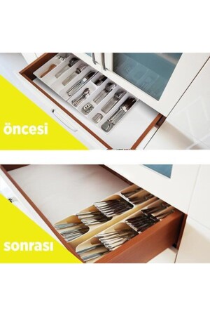 5 Compartment Drawer Cutlery + Knife Holder Drawer Cutlery - Omak