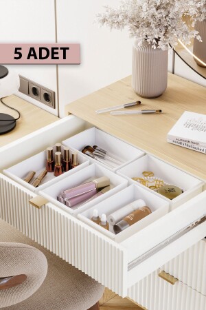 5 Drawer Cosmetics Makeup Jewelry and Multi-Purpose Organizer Set - Pufwin Home