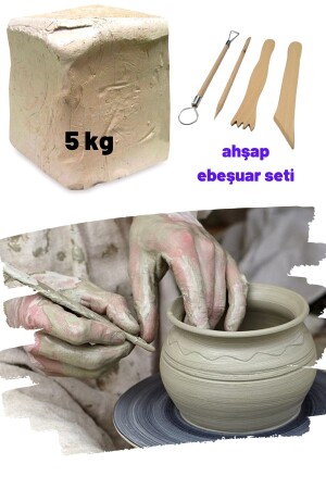 5 kg Ceramic Dough Set - Clay Mud hibiscus - play dough set - air drying clay mud ceramic - O&S Oyun Ve Sanat Eğlen-Üret