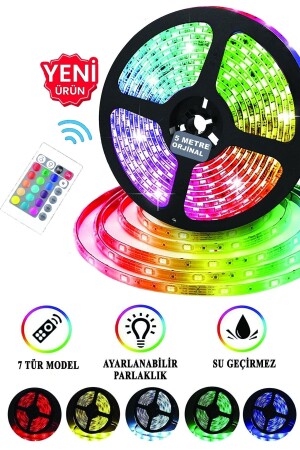5 m Remote Controlled Searchlight RGB LED Strip Lamp Indoor and Outdoor Silicone Adhesive Lighting Thermal7458555 - yopigo