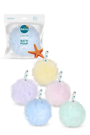 5 Pack Bath Loofah Medium BLMY05770NTRL - Balmy