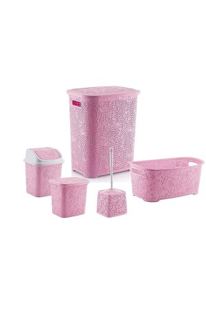 5 Piece Bathroom Set Dirty Basket Laundry Basket 6985225 - Blueeslife
