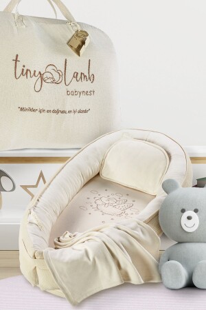 5 Piece Cocoon Unisex Set Ultra Soft Cream Baby Nest TL-CBS-4P - tinylamb
