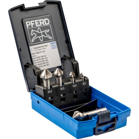 5-piece countersink set PFERD HSSE DIN 335 - Pferd